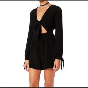 Intermix tie front romper